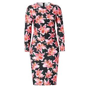 JONATHAN COHEN Pink Lily Side Twist Midi Dress Sustainable Nordstrom L NWT $398